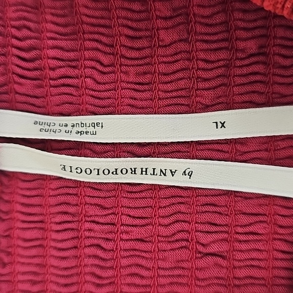 Anthropology Elevated Smocked Twist Front Tank Top Burnt Orange Sz: XL - Picture 3 of 7